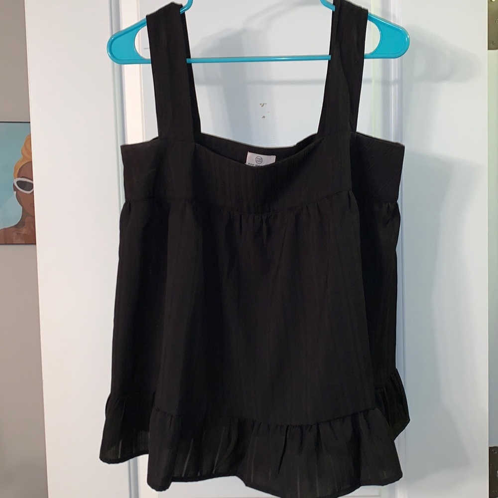 Pink Diamond Black Babydoll Top